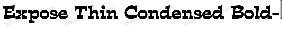 Expose Thin Condensed Bold字体转换